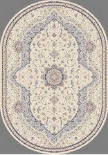 Ковер MASHAD PRESTIGE_02315A, 0,8*1,5, OVAL, CREAM-L.BLUE